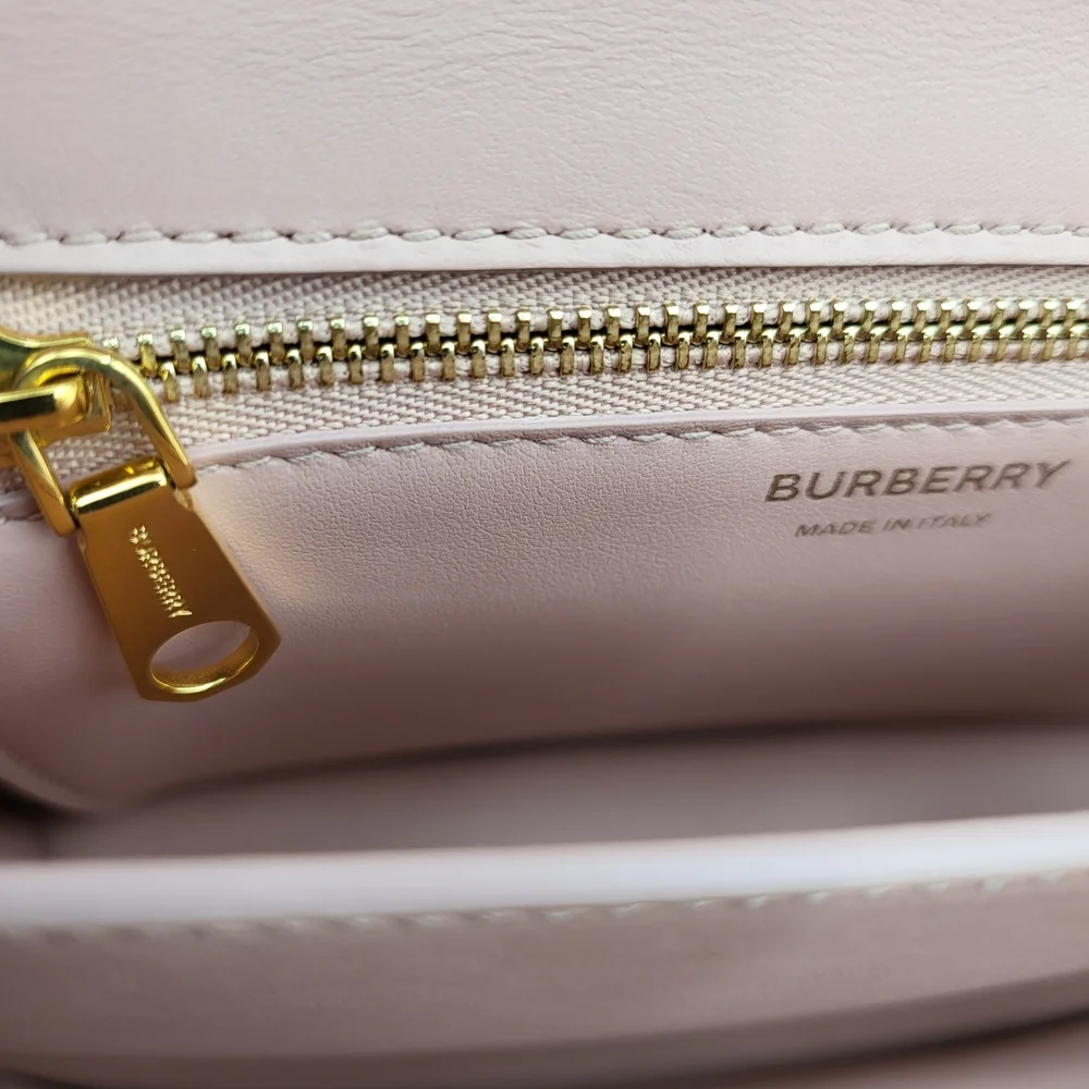 Burberry TB Logo-Plaque Calf Leather Shoulder Bag.. Authentic - Picture 16 of 16
